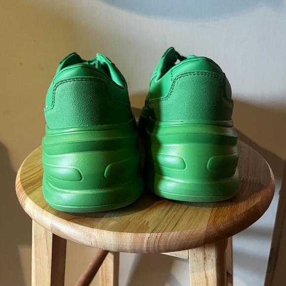 Zara lime neon green lug soles sneakers EUC (as new) - Picture 7 of 11